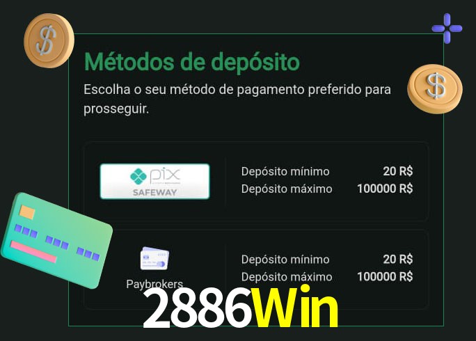 O cassino 2886Win oferece uma grande variedade de métodos de pagamento